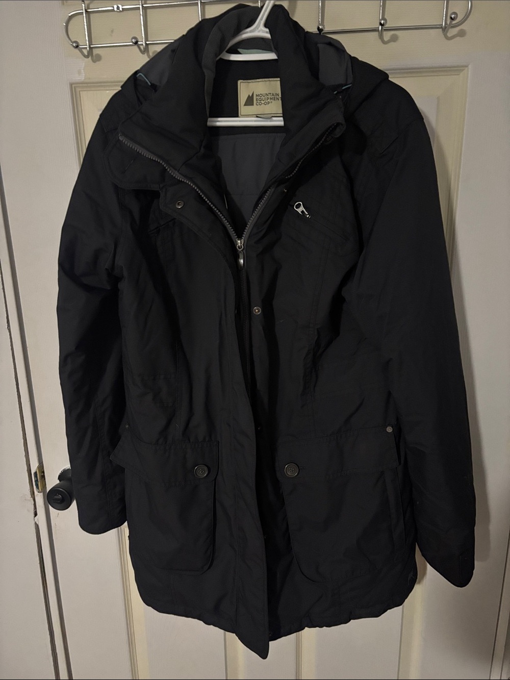Mountain Ridge Women's Black Ski Jacket - Hooded Waterproof Coat